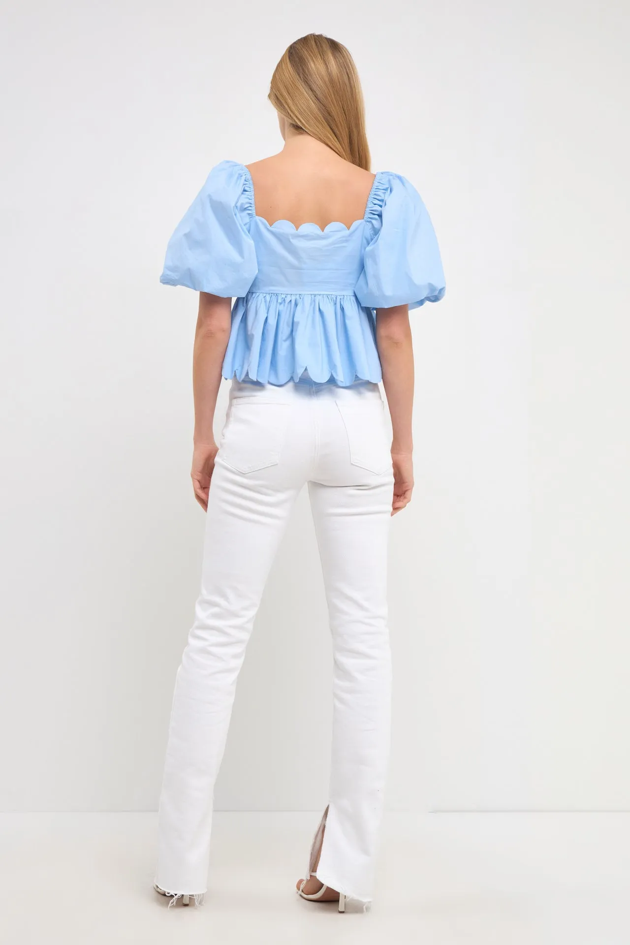 Scalloped Detail Top