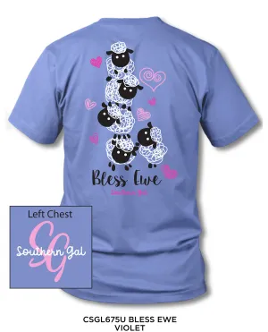 Southern Gal Bless Ewe Screen Tee