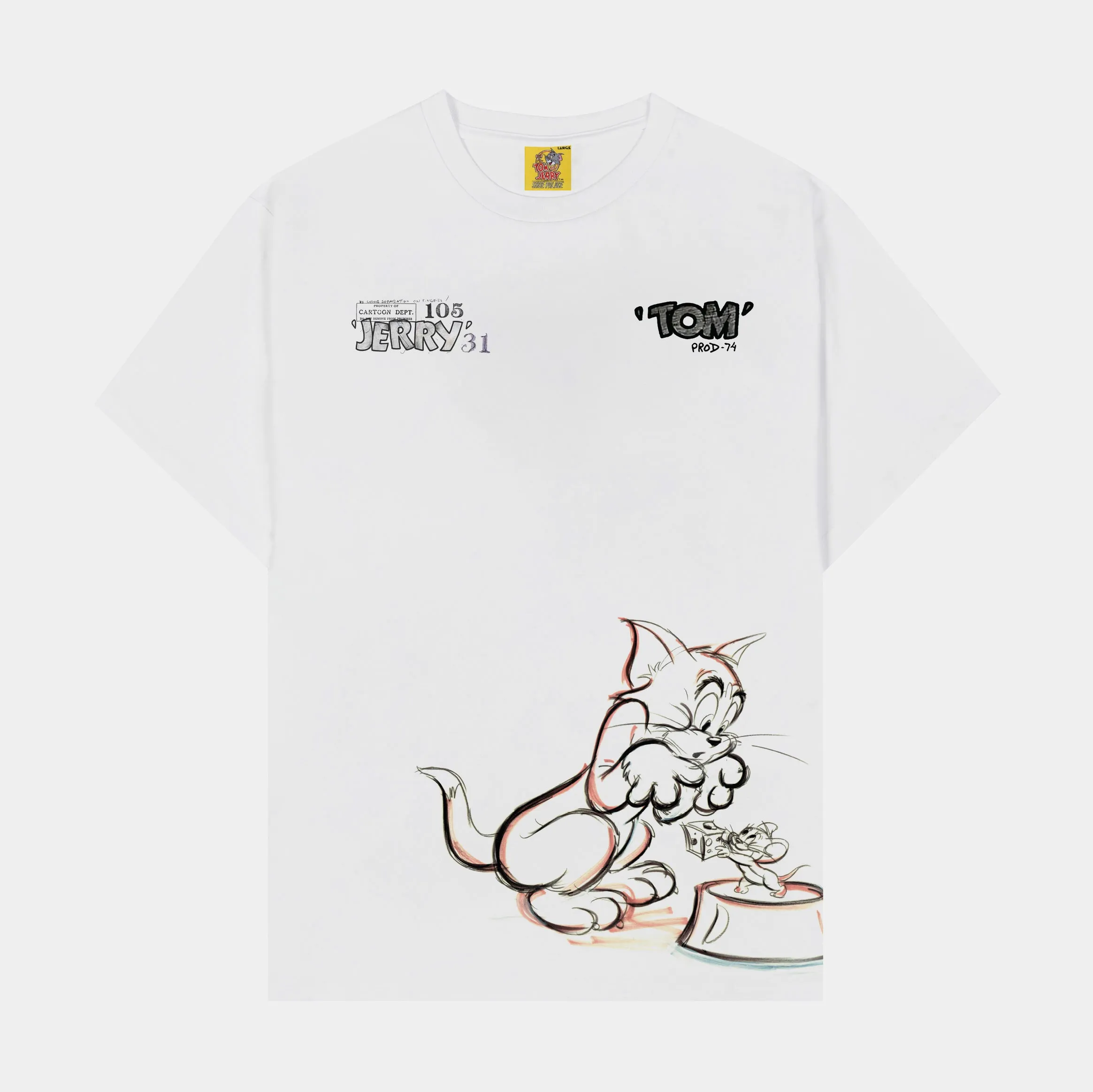 SP x Tom and Jerry Doodle Mens Short Sleeve Shirt (White/Black)