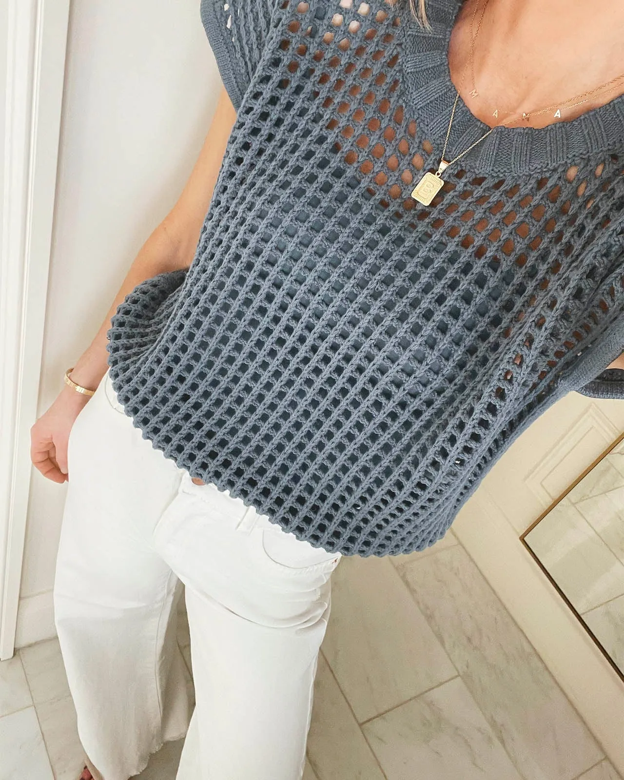 Splendid x @Cellajaneblog Pointelle Sweater Vest