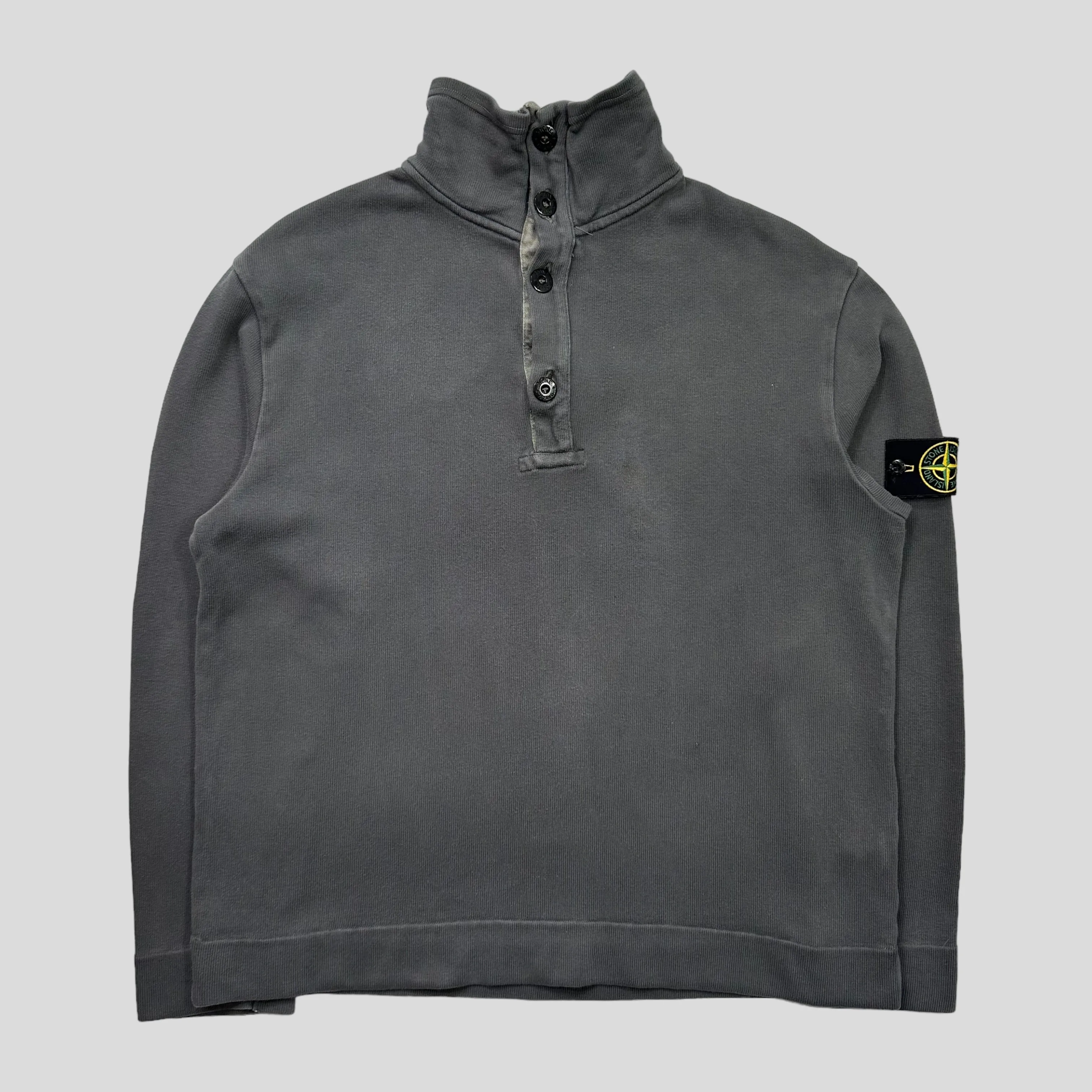 Stone Island AW00 Ribbed Cotton 1/4 Pullover - L