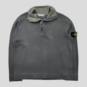 Stone Island AW00 Ribbed Cotton 1/4 Pullover - L