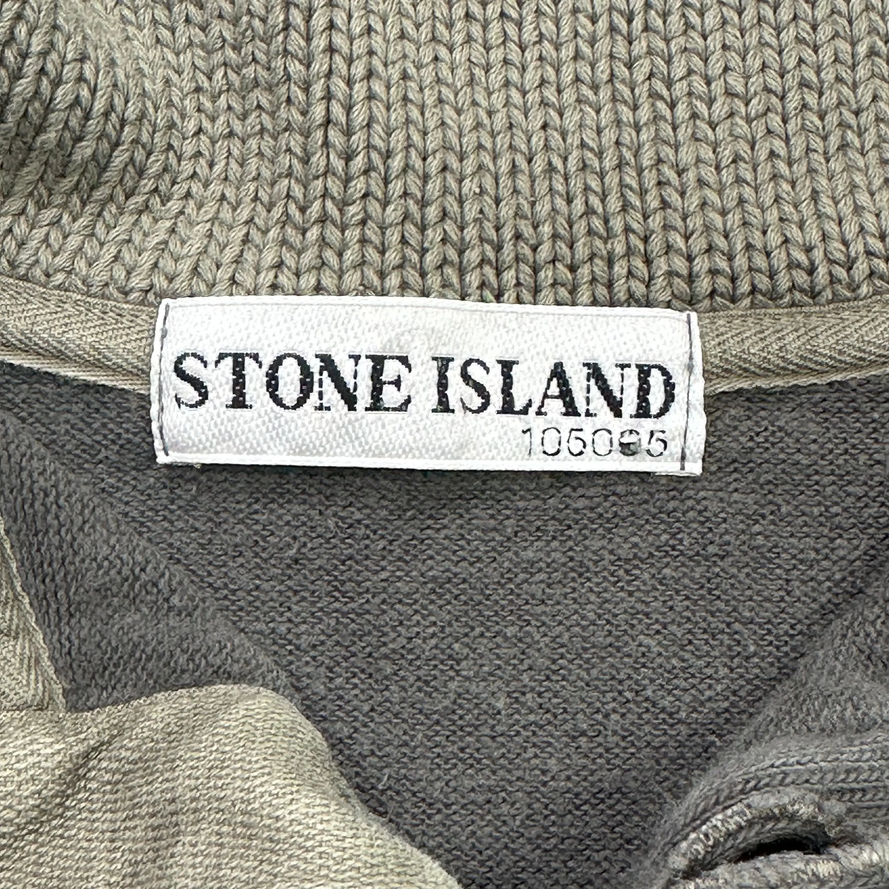 Stone Island AW00 Ribbed Cotton 1/4 Pullover - L