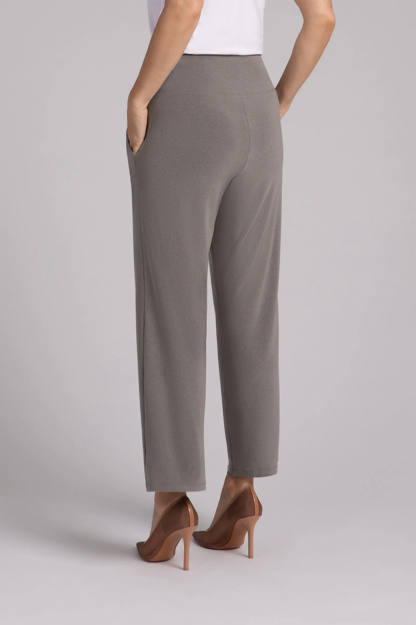 Straight Leg Ankle Pant | Melange Sand