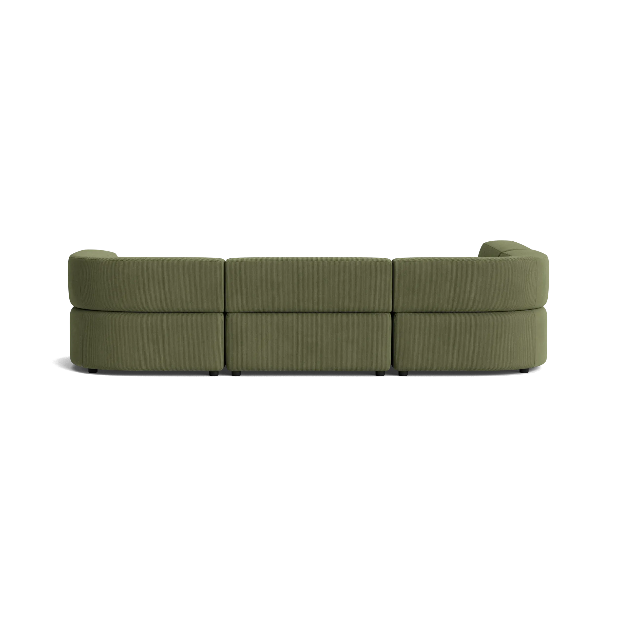 Stretch 4 Seater Open Chaise Sofa - Corduroy Forest