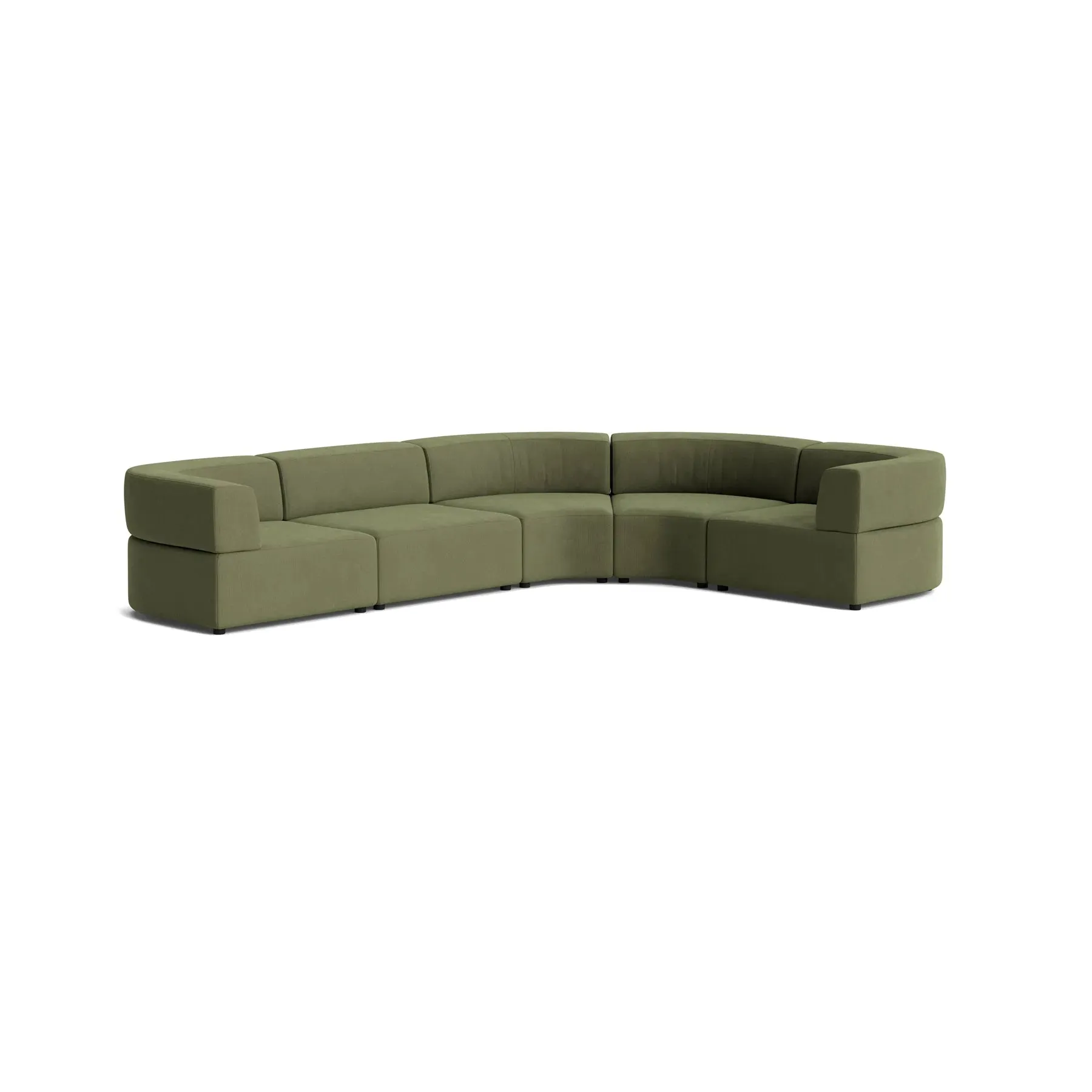 Stretch Angled Corner Sofa - Corduroy Forest