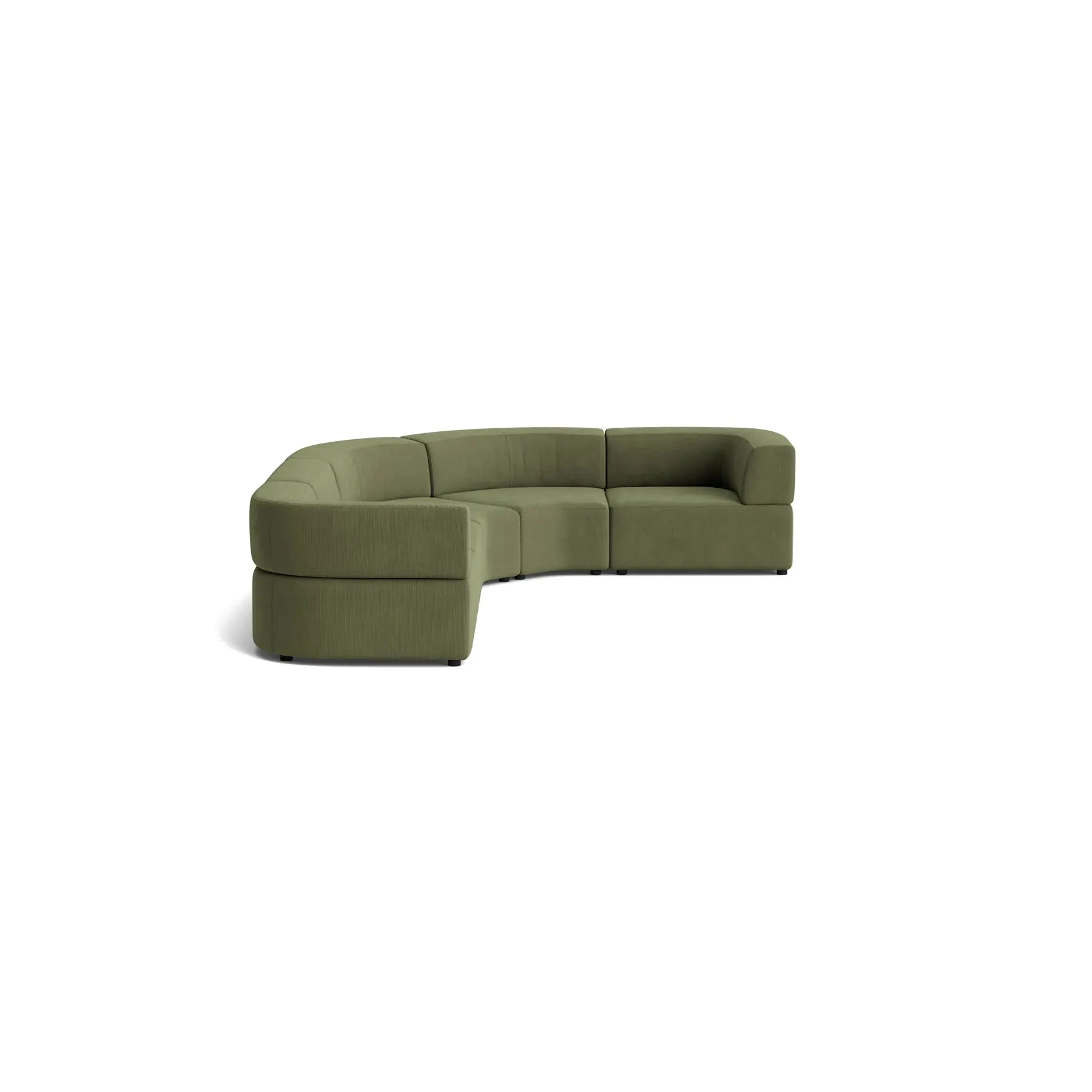 Stretch Angled Corner Sofa - Corduroy Forest