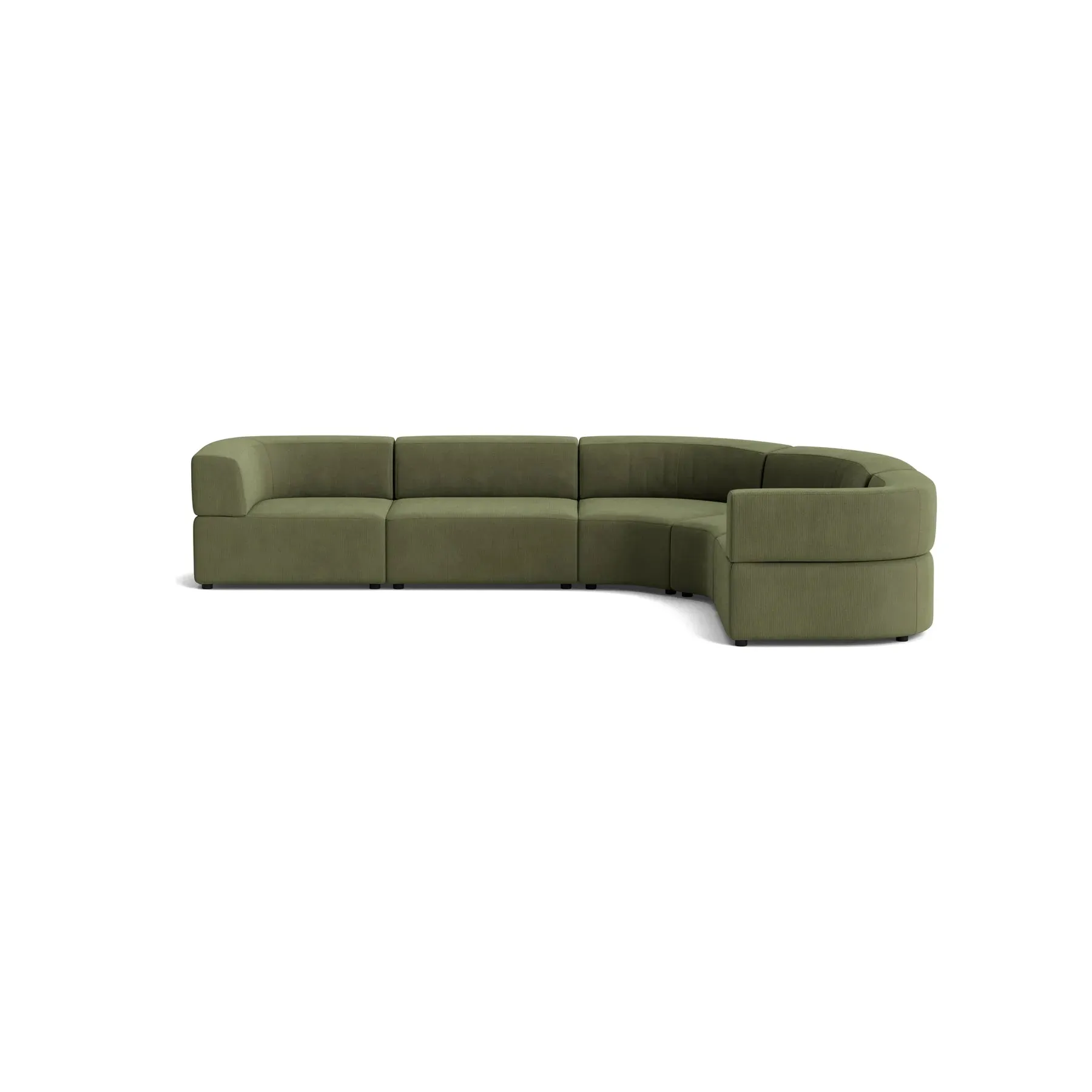 Stretch Angled Corner Sofa - Corduroy Forest