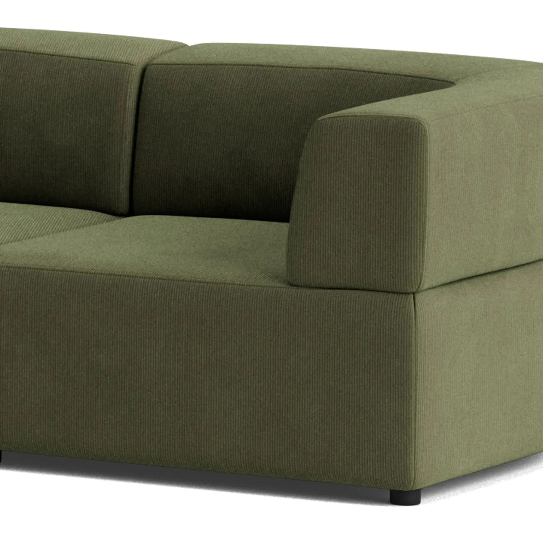 Stretch Angled Corner Sofa - Corduroy Forest