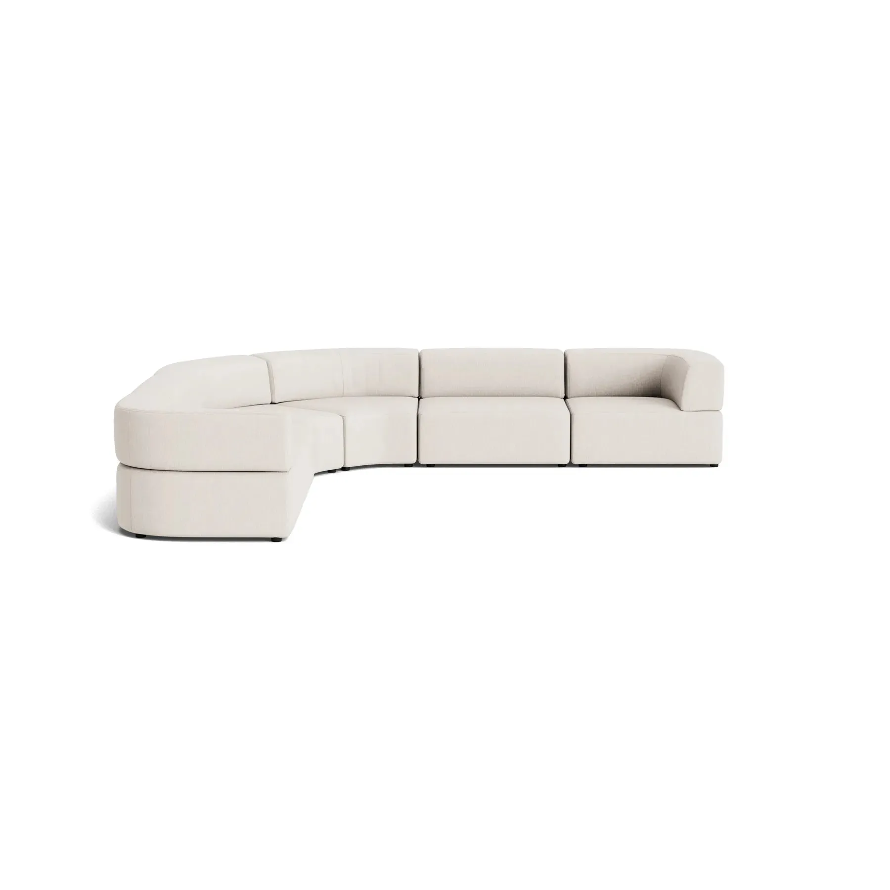 Stretch Large Angled Corner Sofa - Silex Off White