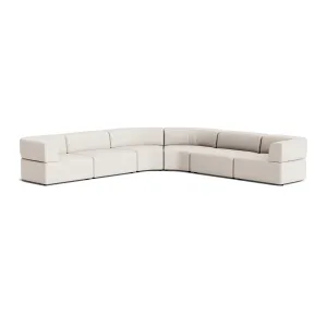 Stretch Large Angled Corner Sofa - Silex Off White