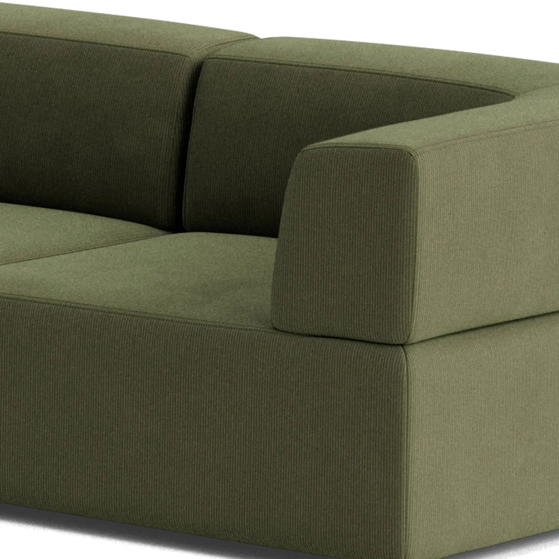 Stretch Large Closed Angle Sofa - Corduroy Forest