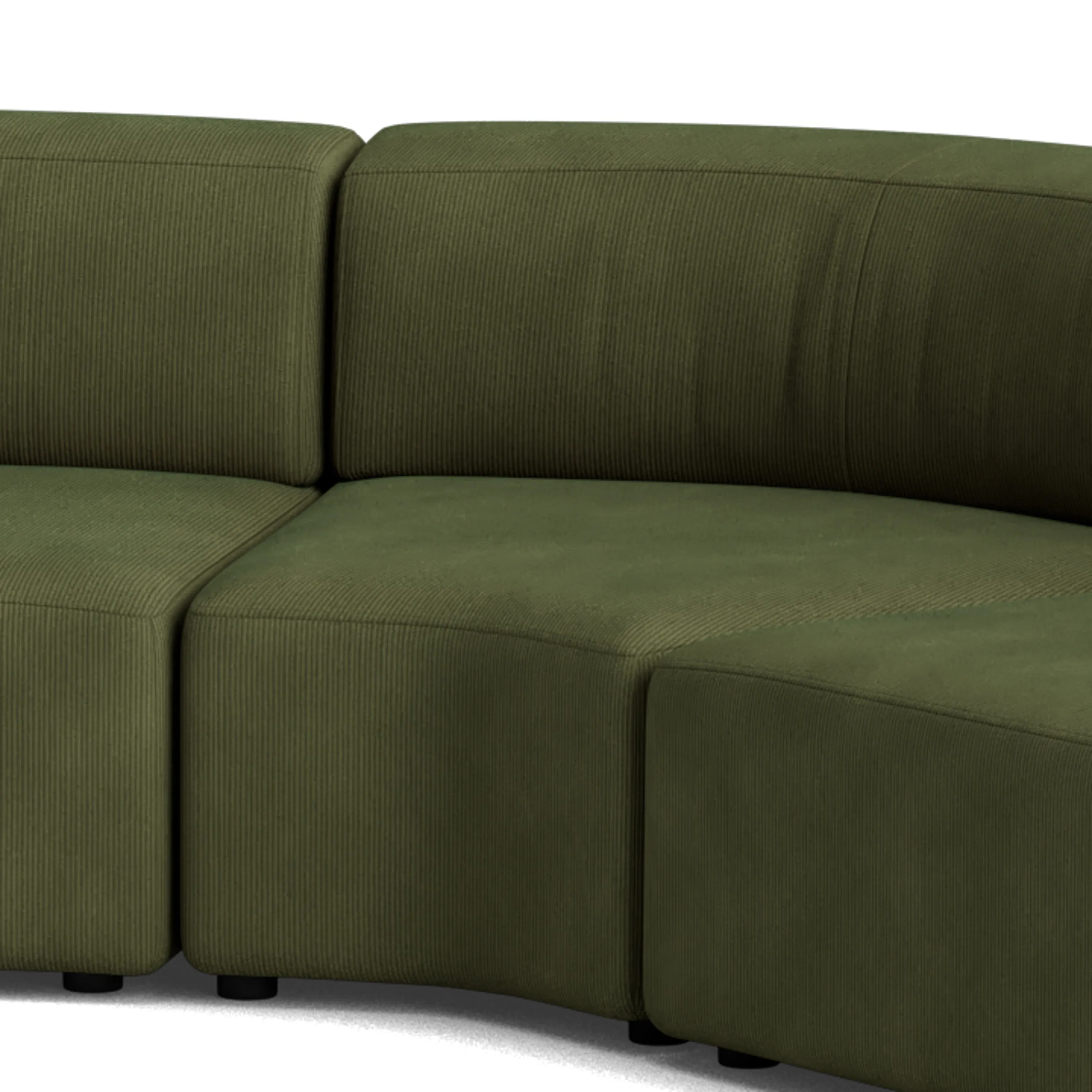 Stretch Large Closed Angle Sofa - Corduroy Forest