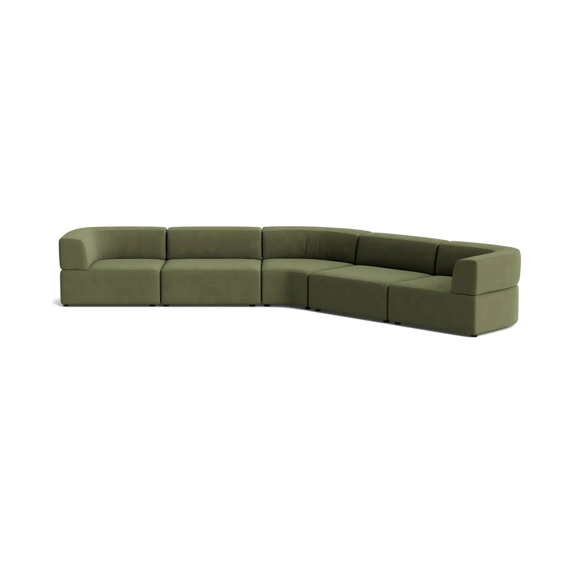 Stretch Large Closed Angle Sofa - Corduroy Forest