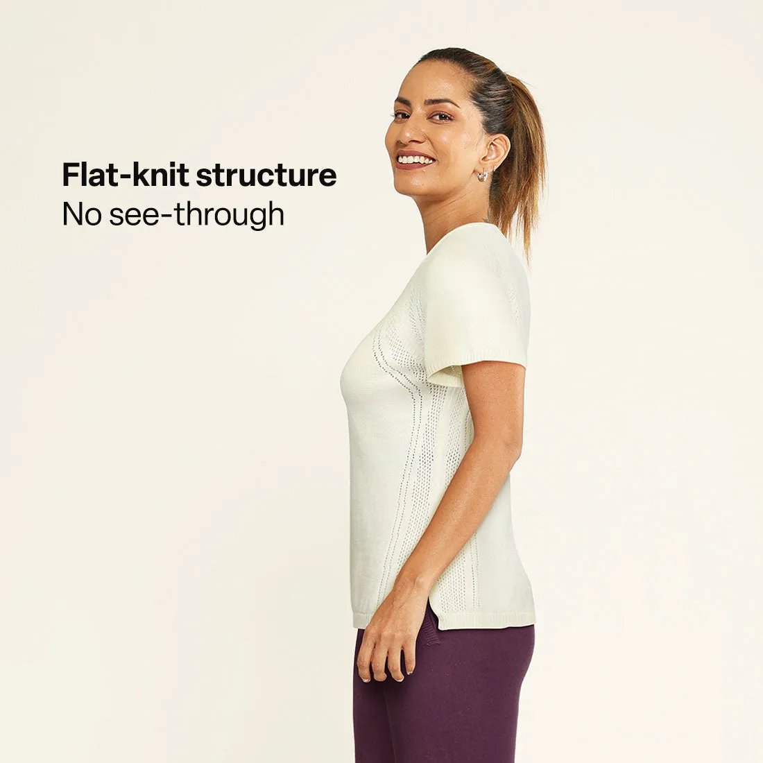 The At-Ease Cotton Knit Pointelle Top