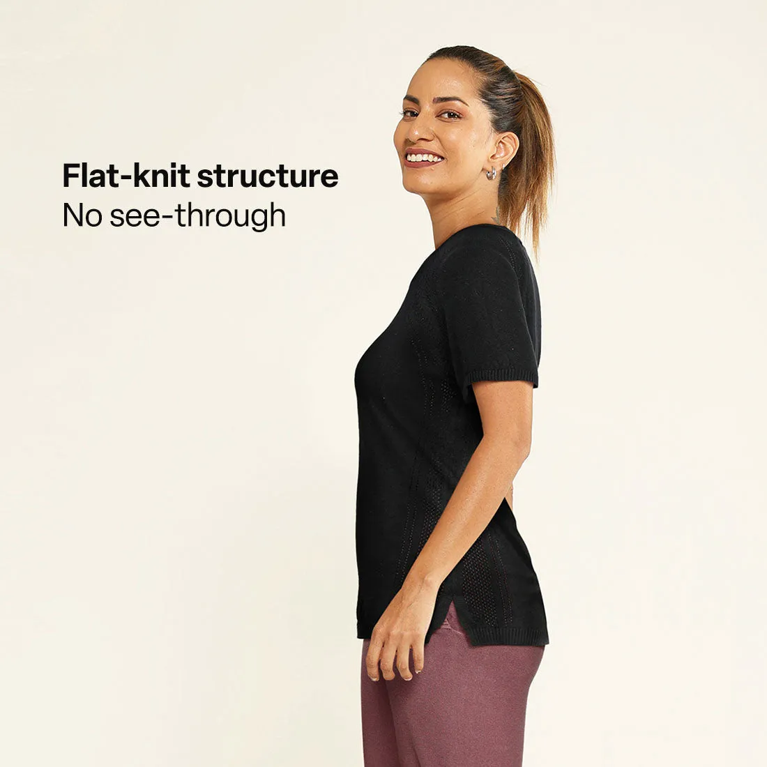 The At-Ease Cotton Knit Pointelle Top