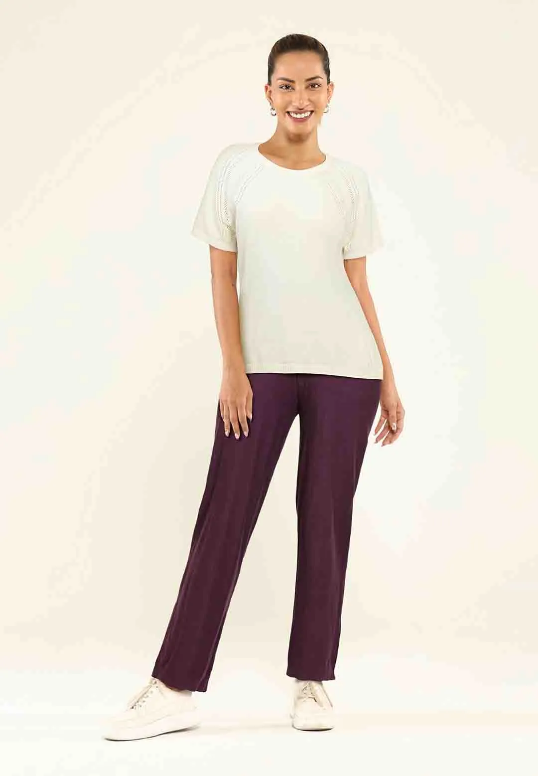 The At-Ease Cotton Knit Pointelle Top