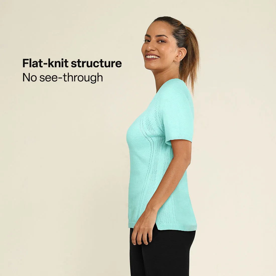 The At-Ease Cotton Knit Pointelle Top