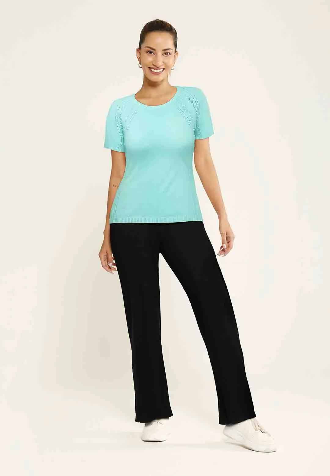 The At-Ease Cotton Knit Pointelle Top