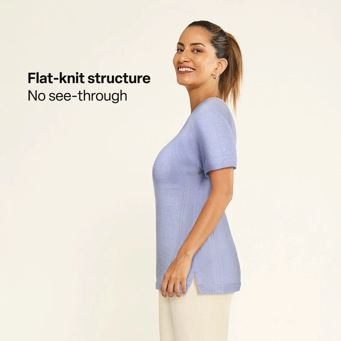 The At-Ease Cotton Knit Pointelle Top