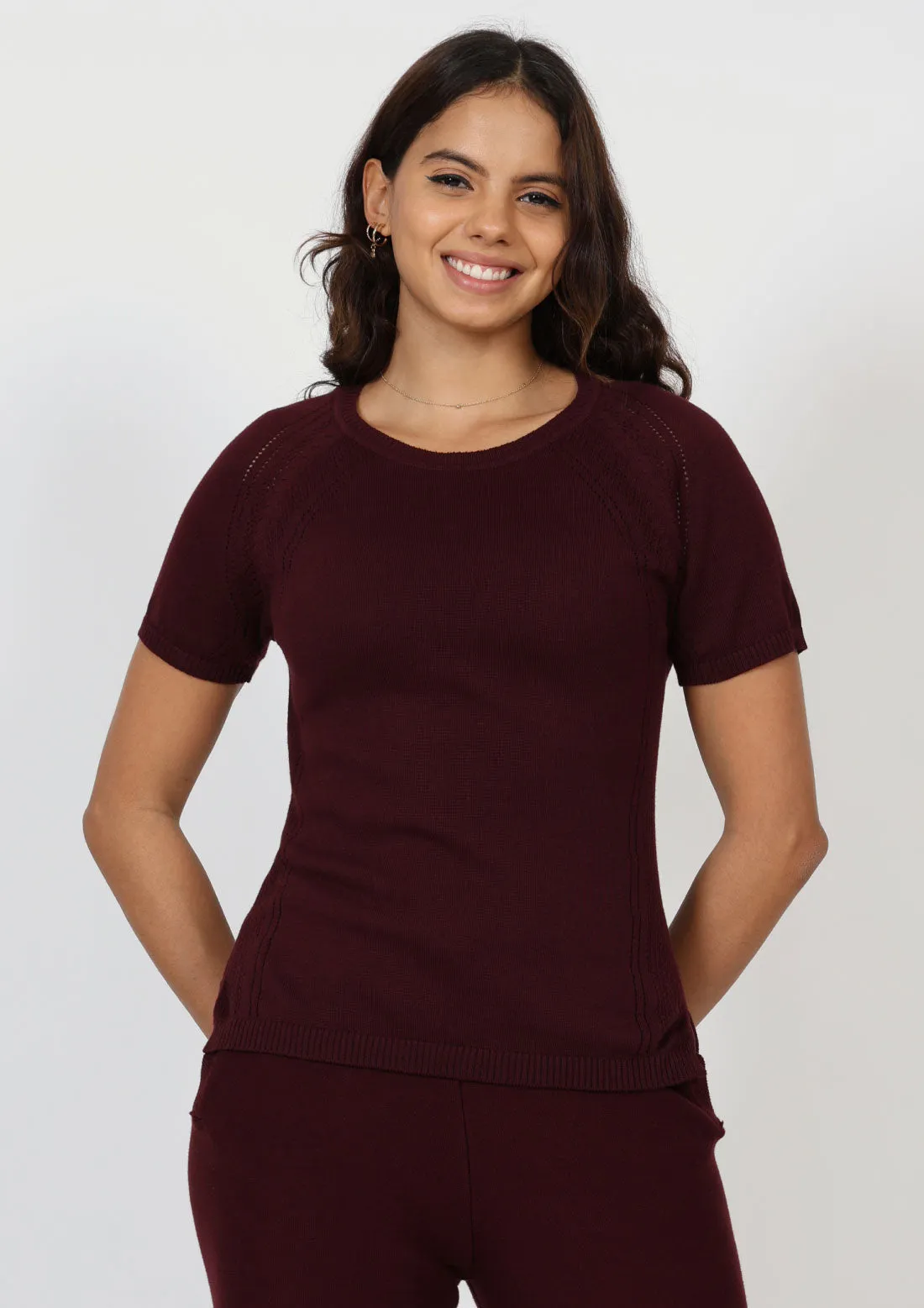 The At-Ease Cotton Knit Pointelle Top