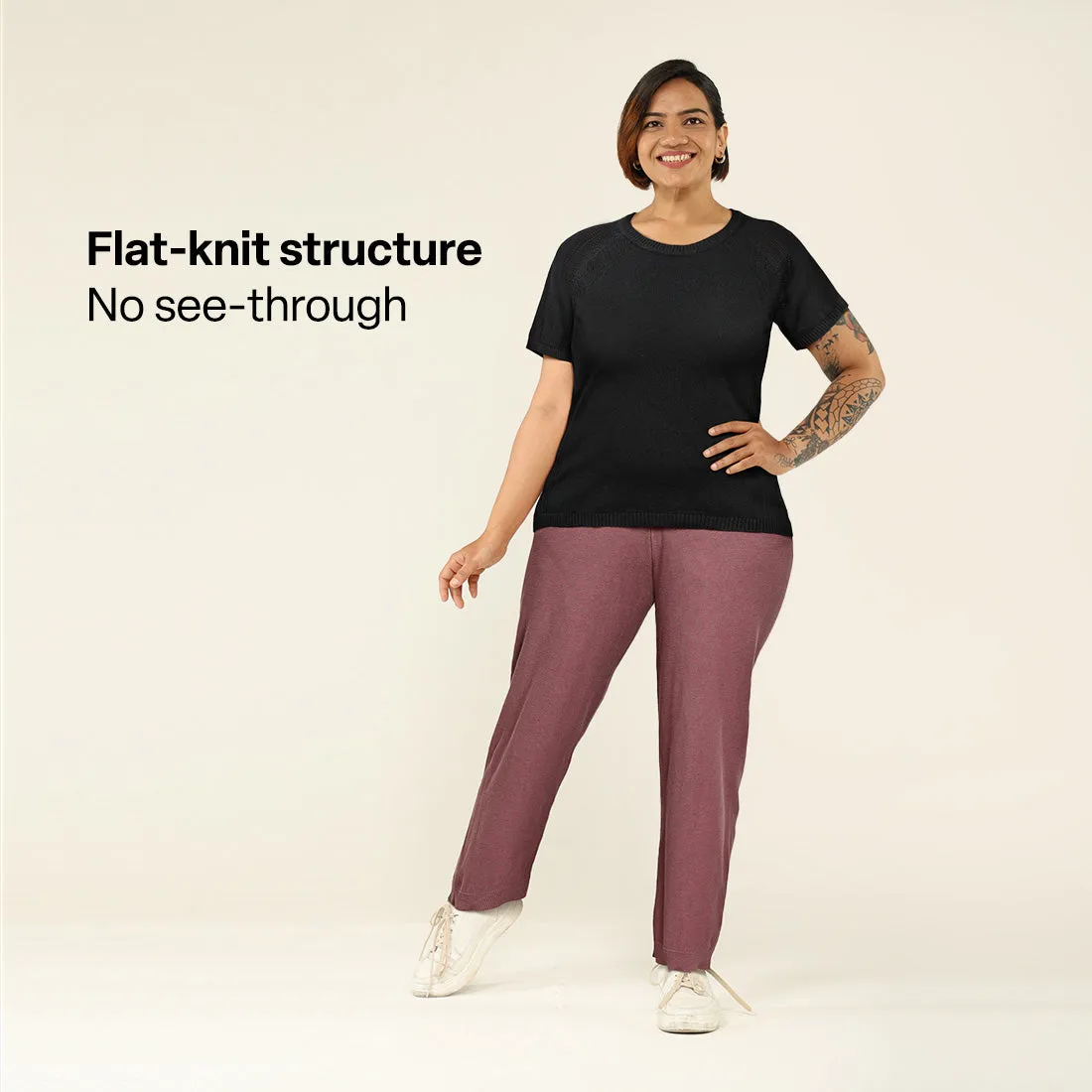 The At-Ease Cotton Knit Pointelle Top