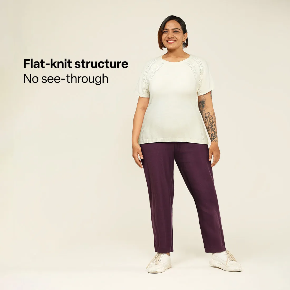 The At-Ease Cotton Knit Pointelle Top