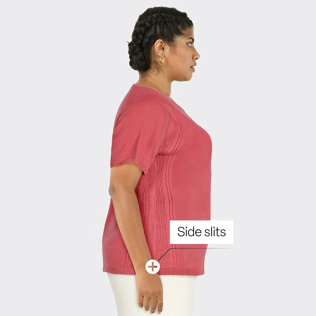 The At-Ease Cotton Knit Pointelle Top