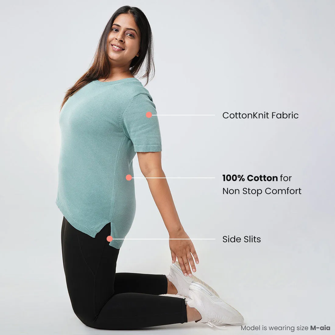 The At-Ease Cotton Knit Top