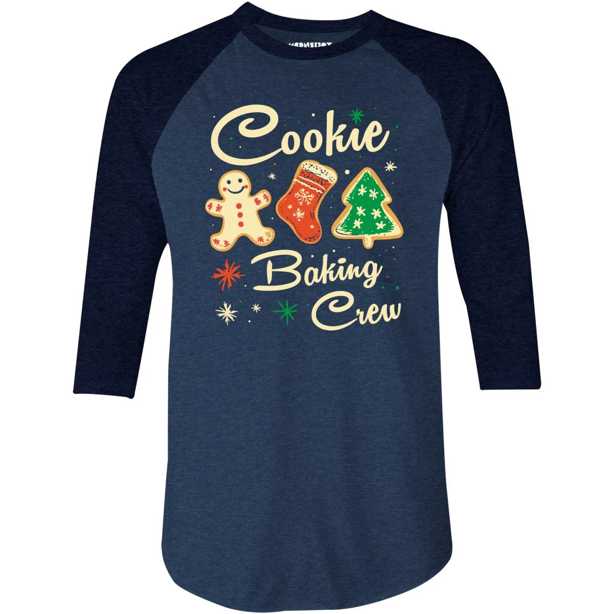 The Christmas Cookie Baking Crew - 3/4 Sleeve Raglan T-Shirt