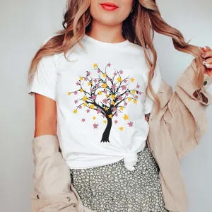 Tree With Leaves Wholesale Bella Graphic Tee - Fast Shipping