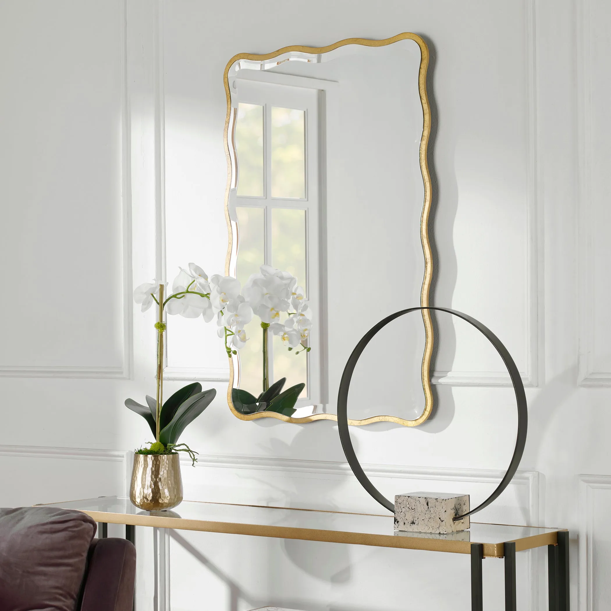 Uttermost Aneta Gold Scalloped Mirror