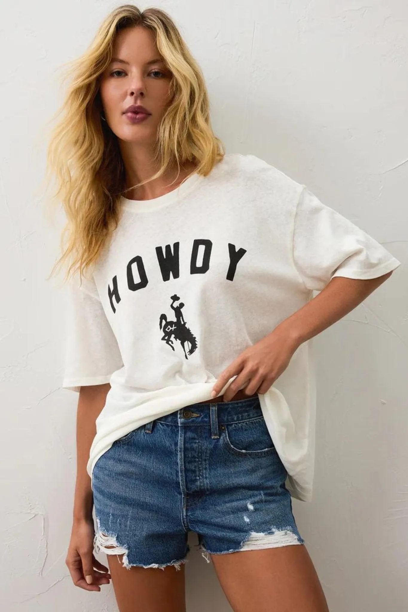 Z Supply: Howdy Social Tee in Sea Salt